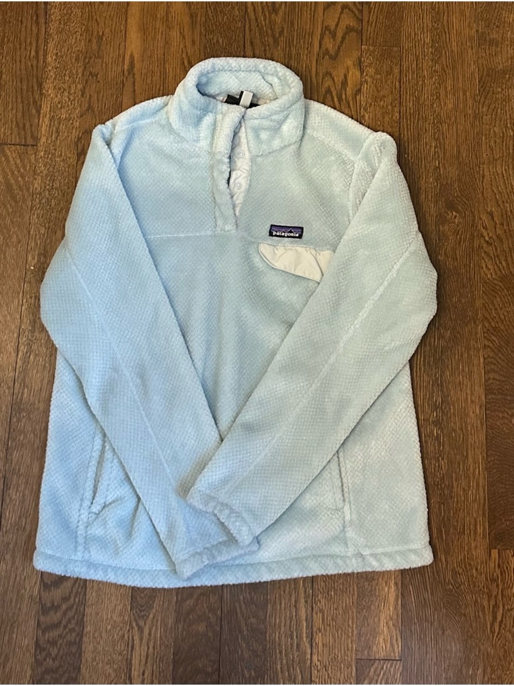 Patagonia Light Blue Fuzzy Pullover